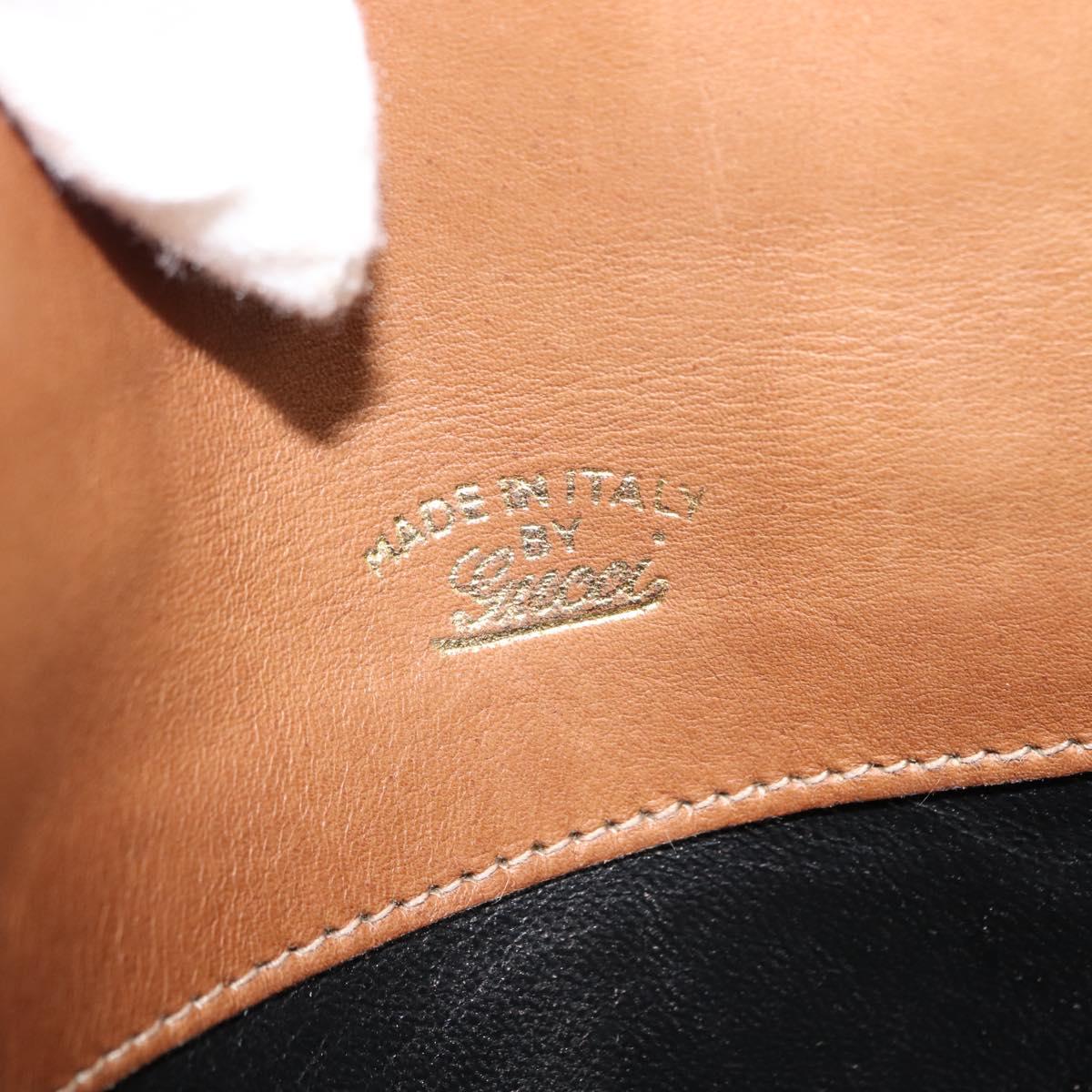 GUCCI GG Canvas Shoulder Bag Canvas Black Brown Auth BA6774