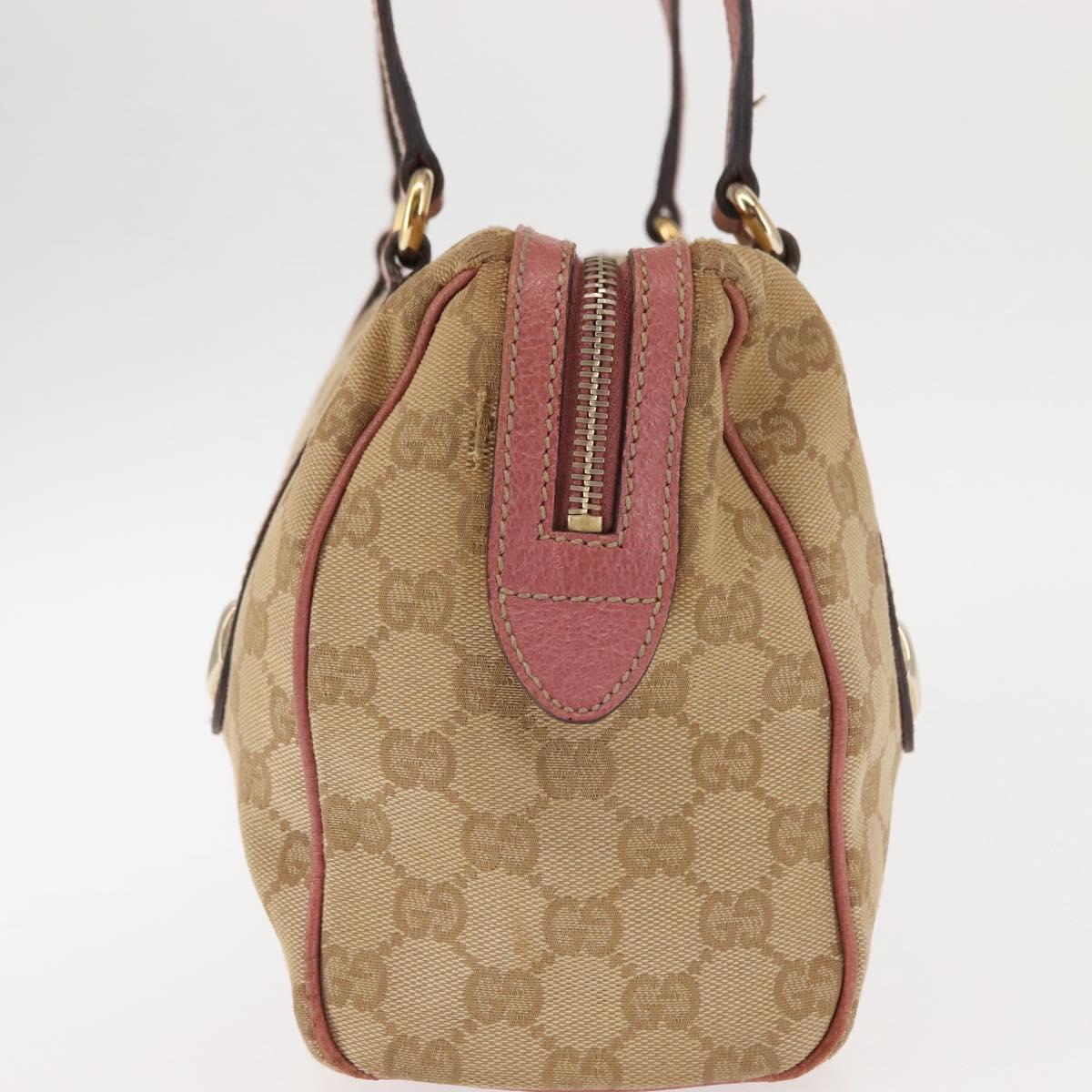 GUCCI GG Canvas Shoulder Bag Beige Gold 152457 Auth BA6775