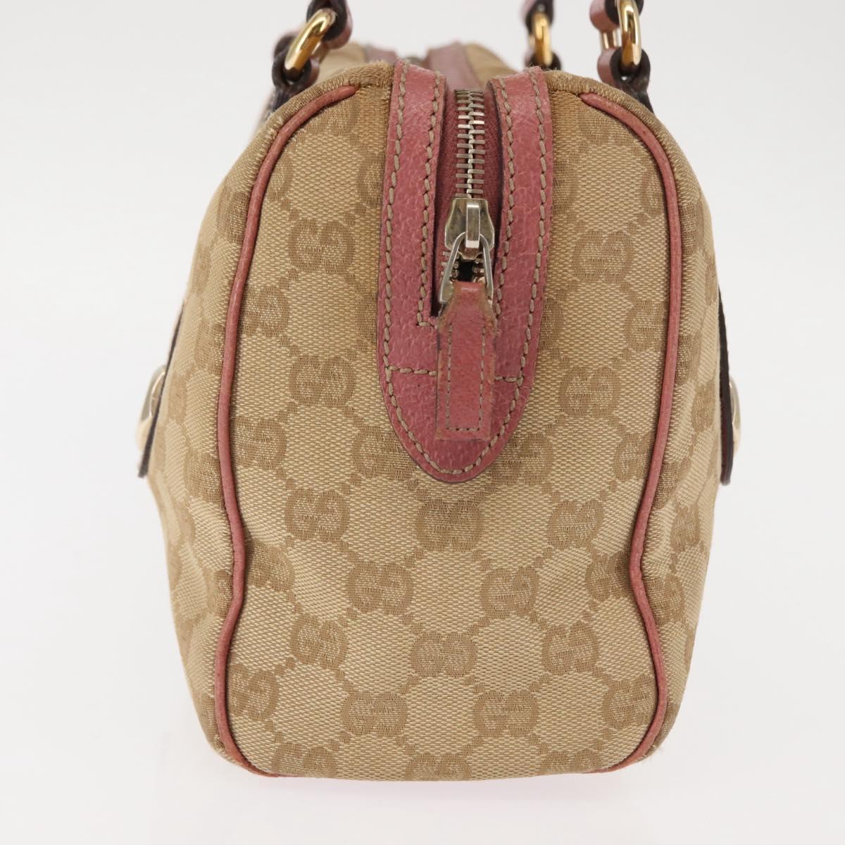 GUCCI GG Canvas Shoulder Bag Beige Gold 152457 Auth BA6775