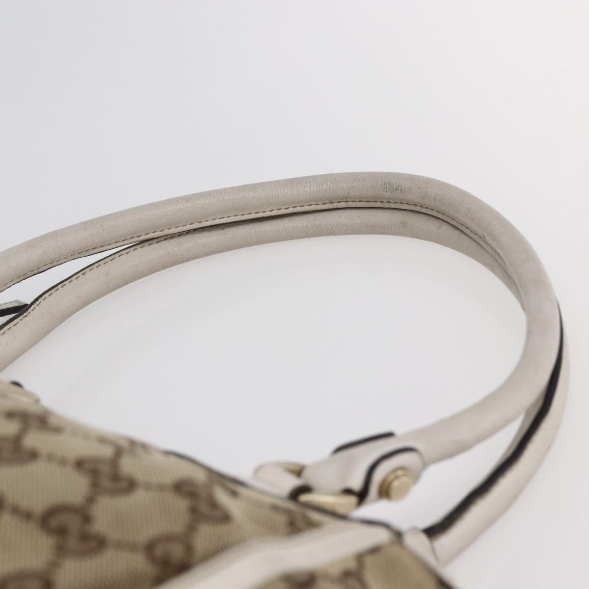 GUCCI GG Canvas Abbey Tote Bag Beige Gold 189831 Auth BA6780