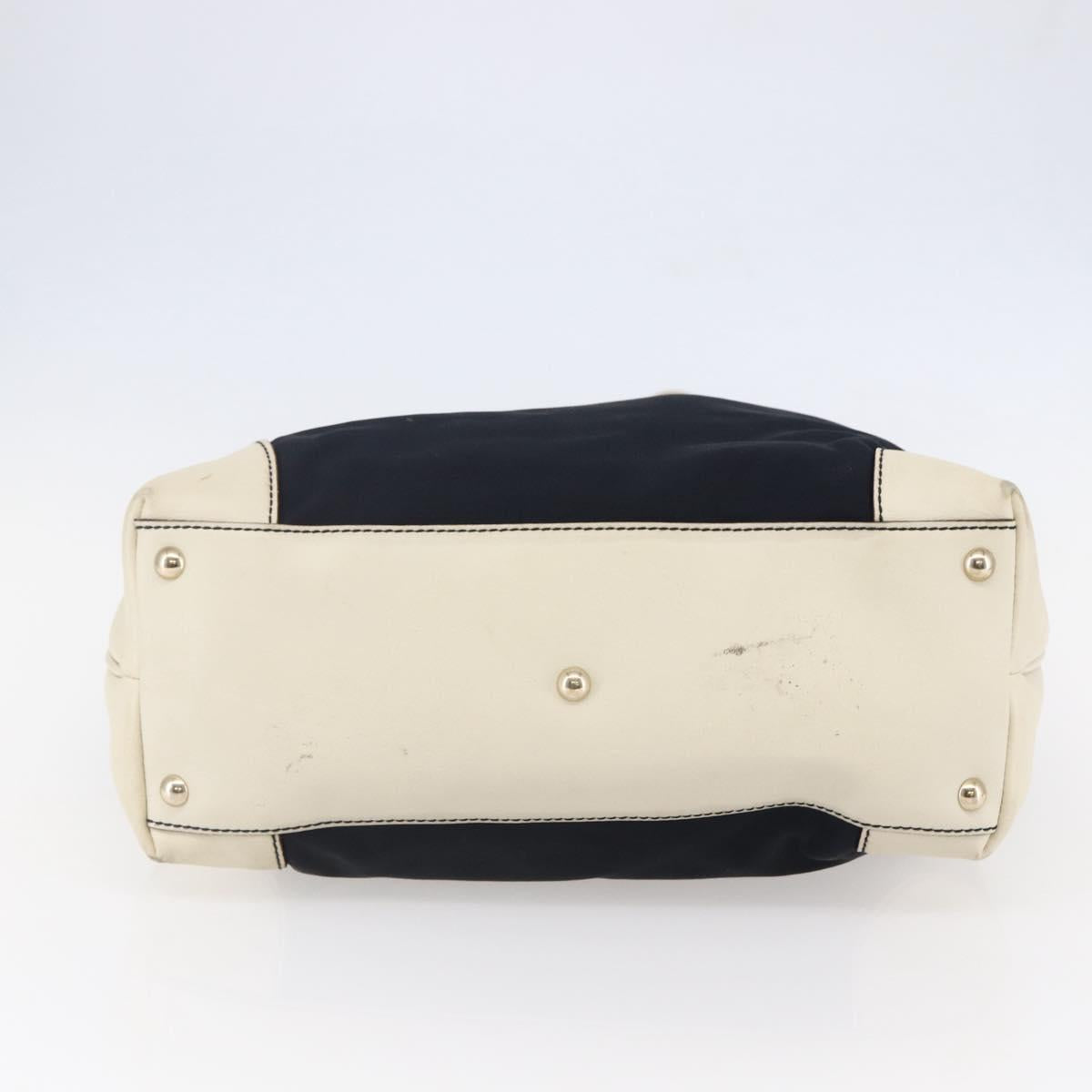 GUCCI Tote Bag Nylon Leather Navy 170008 Auth BA6786