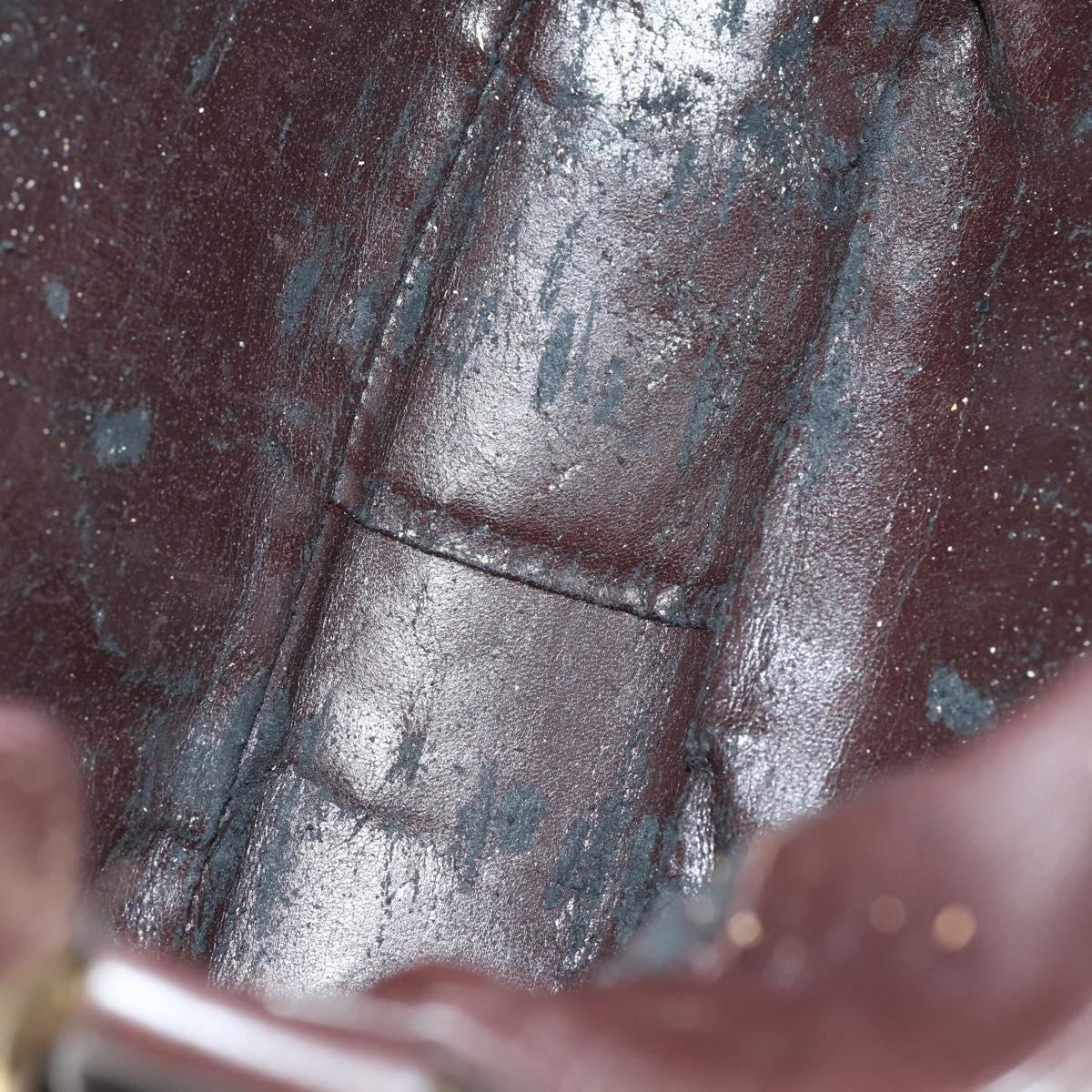 GUCCI Bamboo Hand Bag Leather 2way Brown Auth BA6789