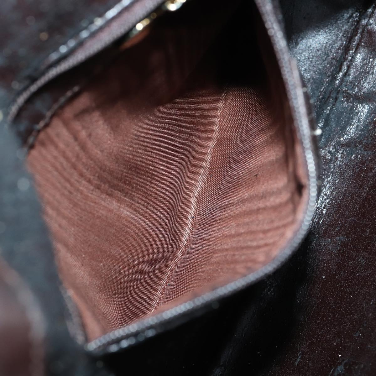 GUCCI Bamboo Hand Bag Leather 2way Brown Auth BA6789