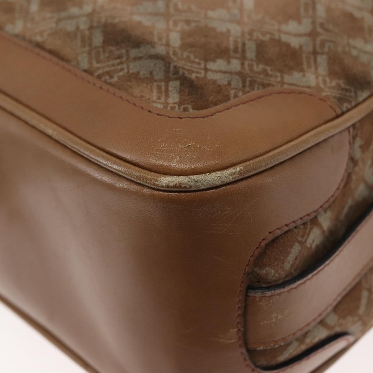 Salvatore Ferragamo Shoulder Bag Suede Beige Auth ba6792