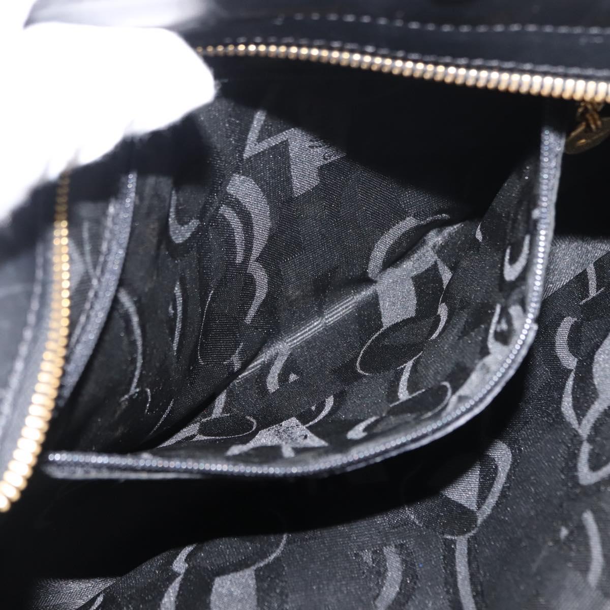 Salvatore Ferragamo Vala Hand Bag Canvas 2way Black Auth BA6795