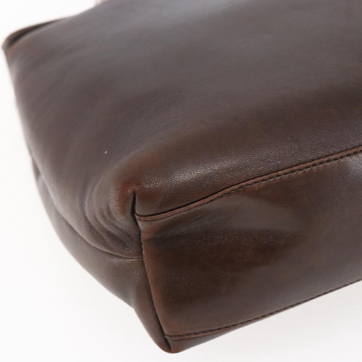 Salvatore Ferragamo Shoulder Bag Leather Brown Auth BA6796