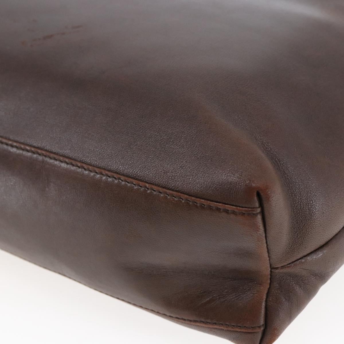 Salvatore Ferragamo Shoulder Bag Leather Brown Auth BA6796