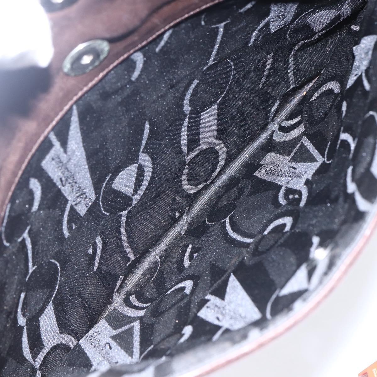 Salvatore Ferragamo Shoulder Bag Leather Brown Auth BA6796