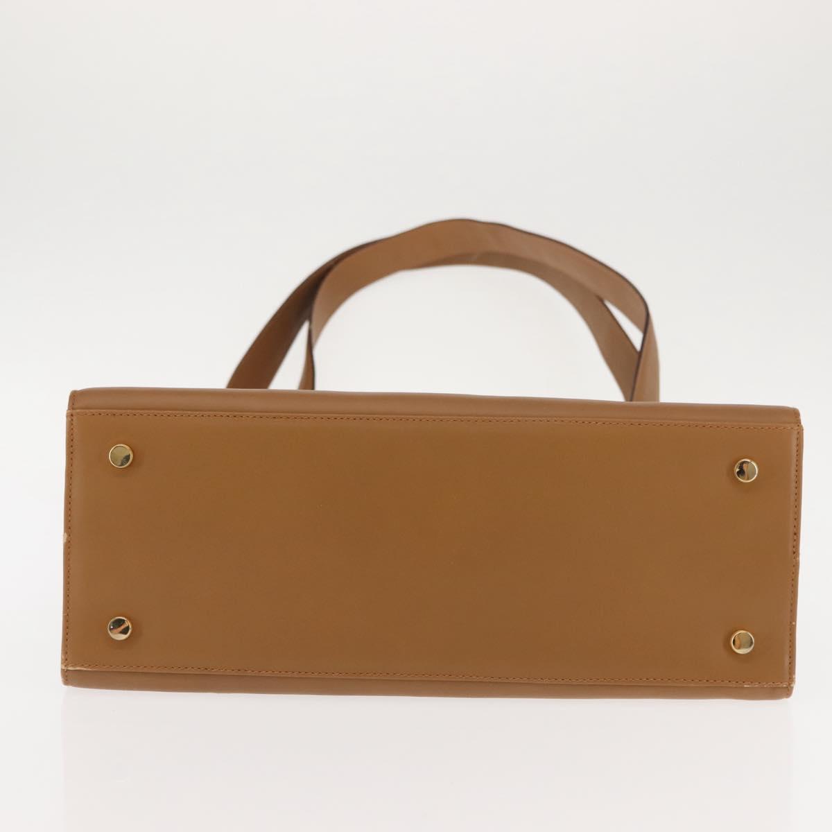 Salvatore Ferragamo Gancini Shoulder Bag Leather Beige Auth BA6798