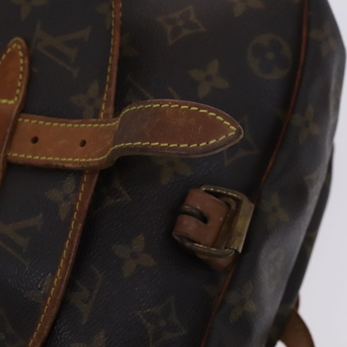 LOUIS VUITTON Monogram Saumur 30 Shoulder Bag M42256 LV Auth BA680