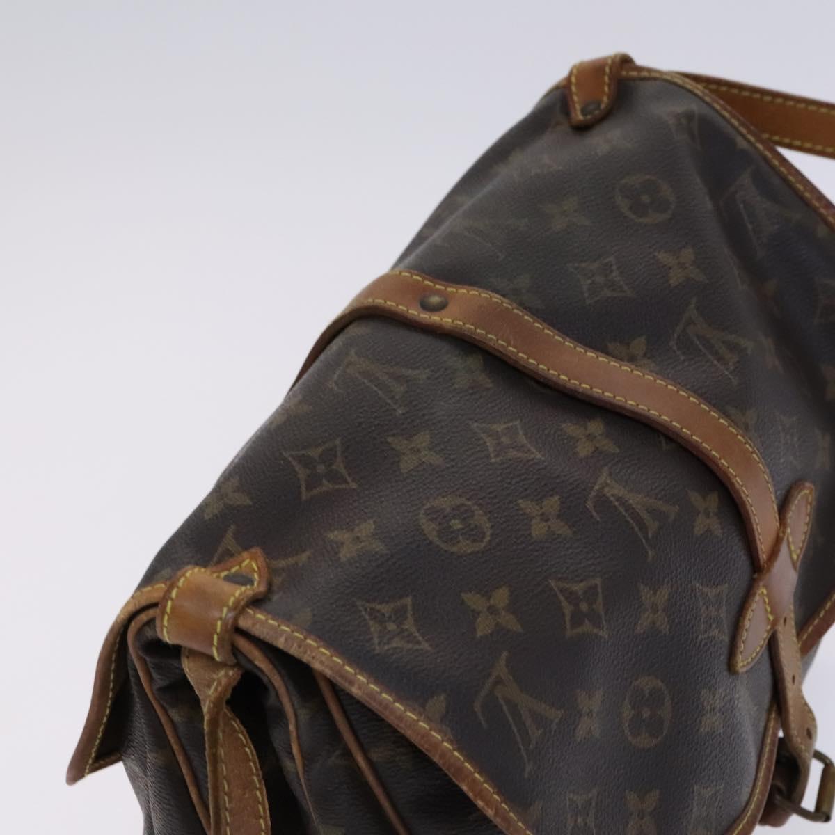 LOUIS VUITTON Monogram Saumur 30 Shoulder Bag M42256 LV Auth BA680