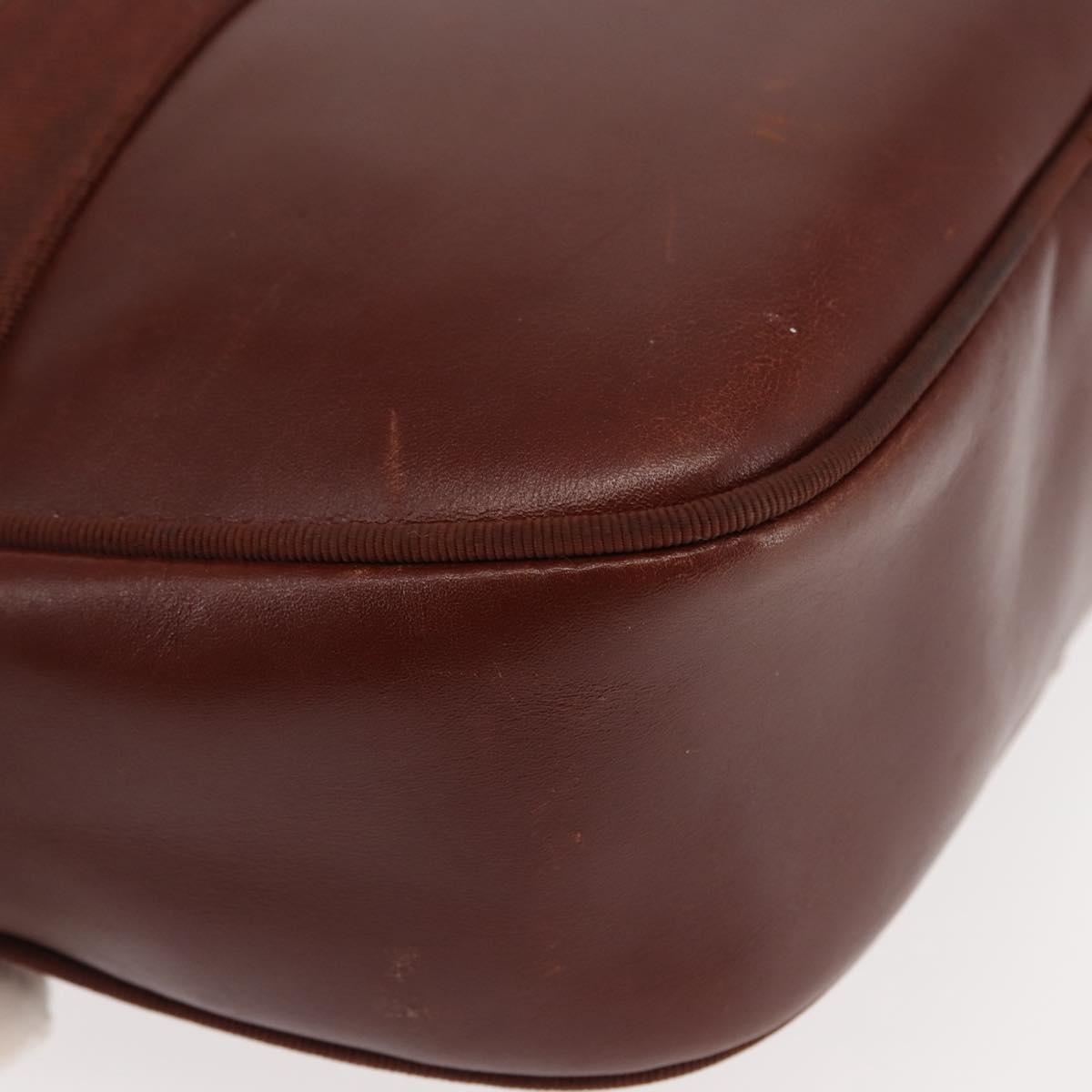 Salvatore Ferragamo Vala Shoulder Bag Leather Brown Auth BA6801