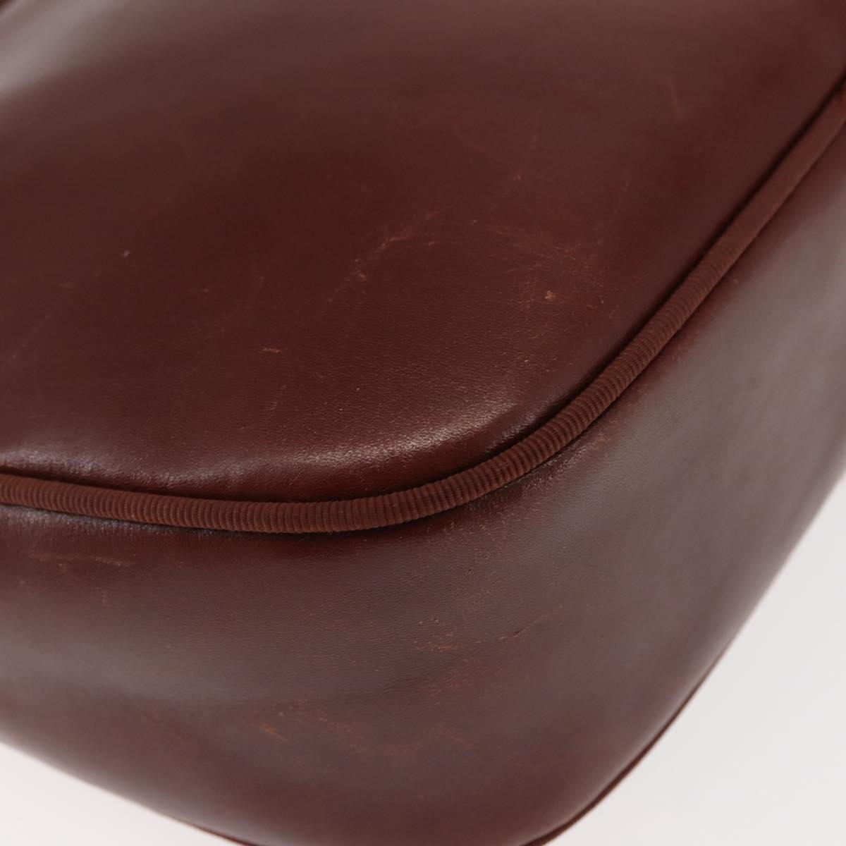 Salvatore Ferragamo Vala Shoulder Bag Leather Brown Auth BA6801