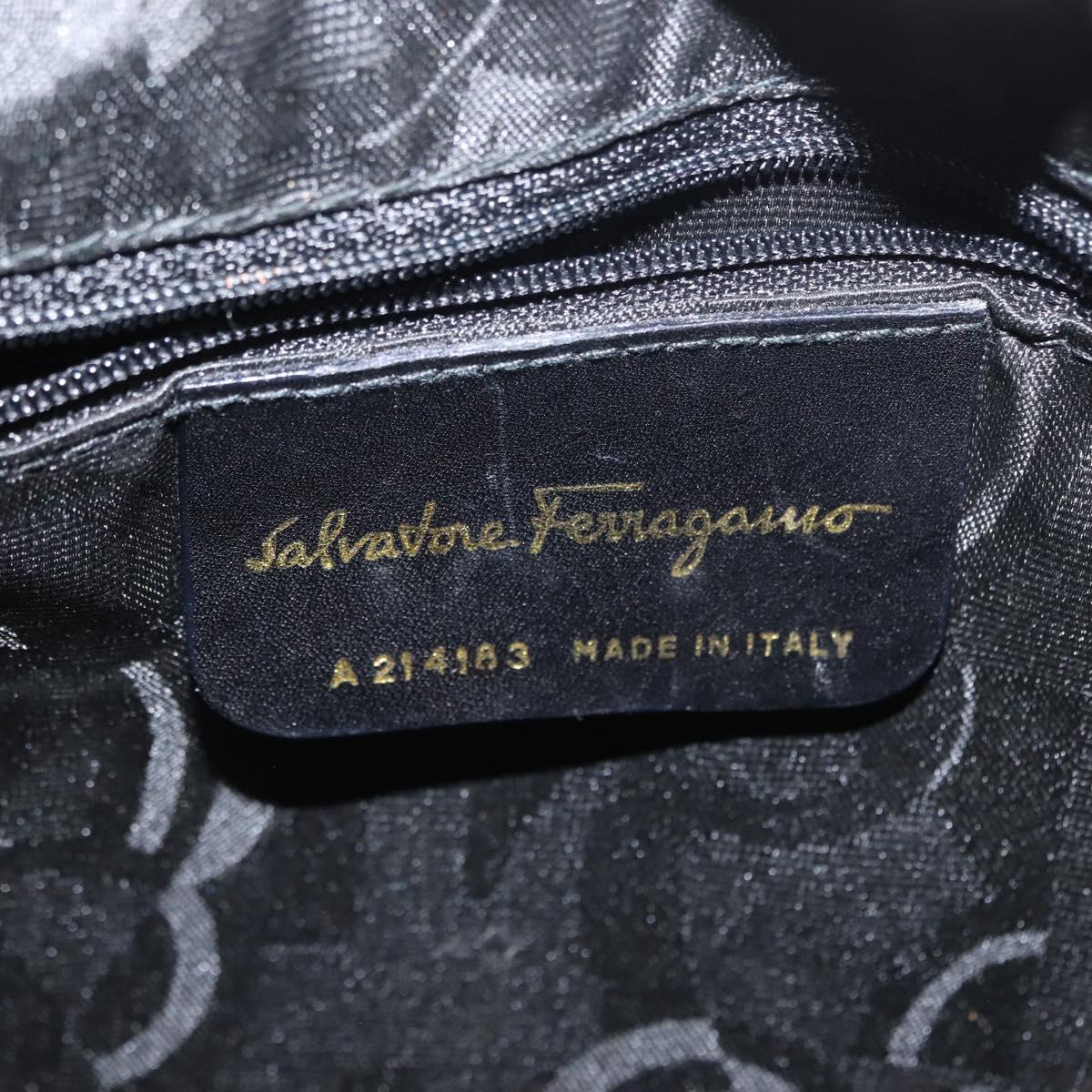 Salvatore Ferragamo Vala Shoulder Bag Leather Brown Auth BA6801