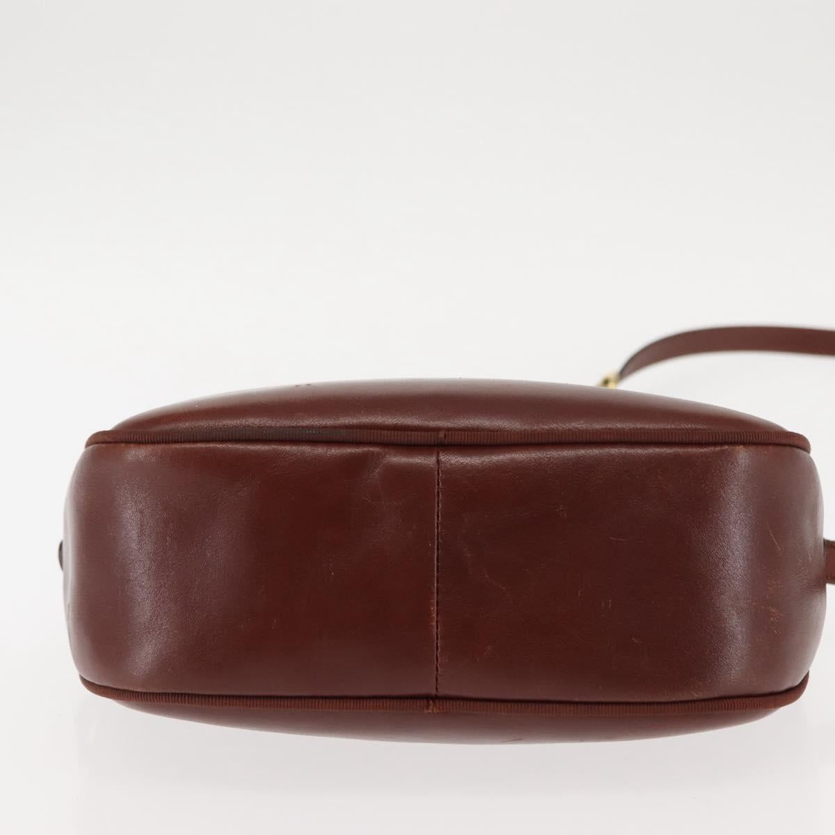 Salvatore Ferragamo Vala Shoulder Bag Leather Brown Auth BA6801