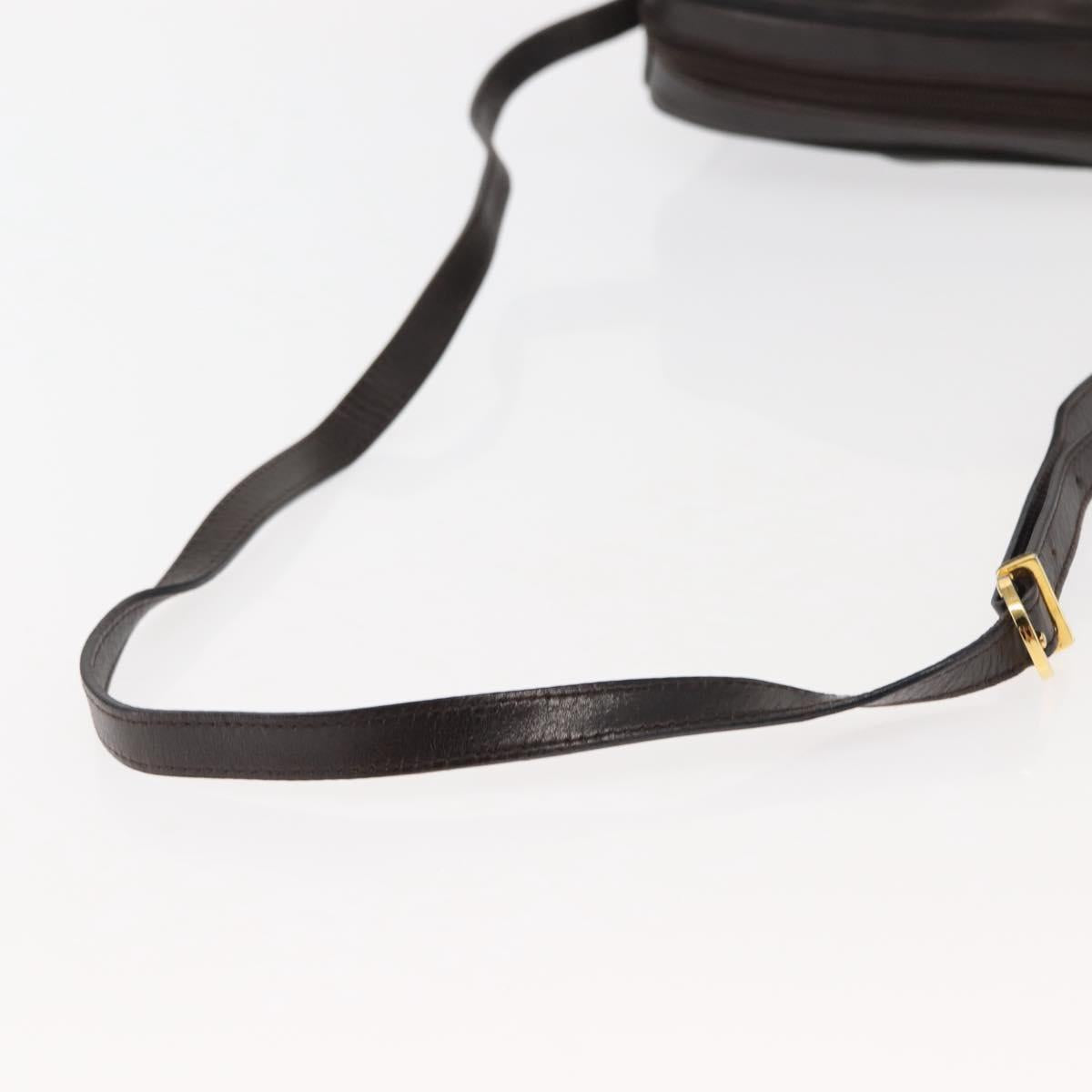 Salvatore Ferragamo Vala Shoulder Bag Leather Brown Auth BA6802