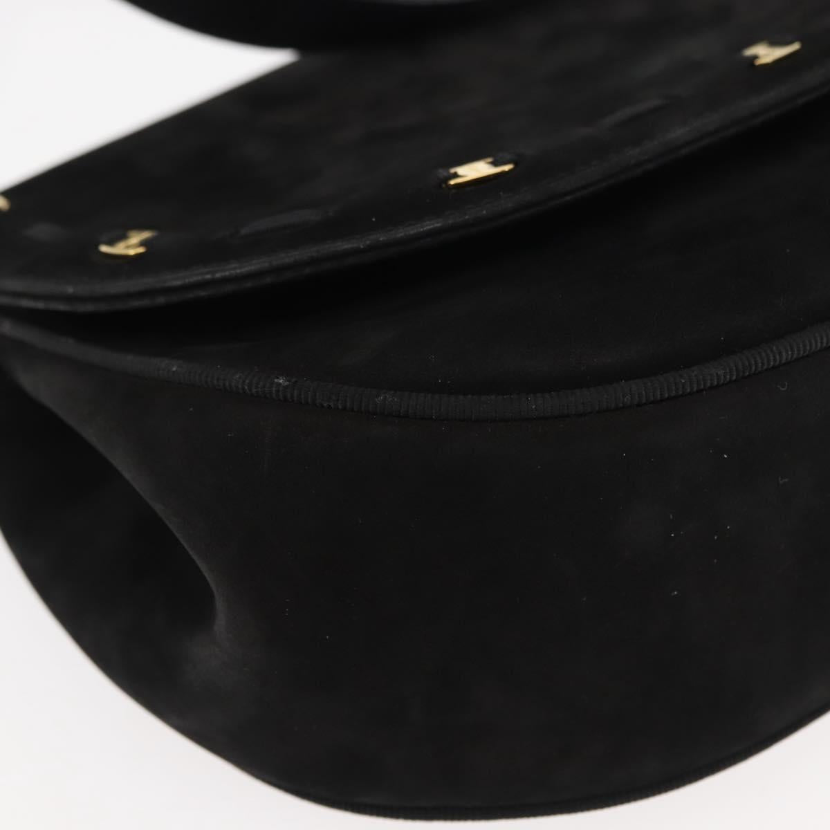 Salvatore Ferragamo Vala Shoulder Bag Suede Black Auth BA6803