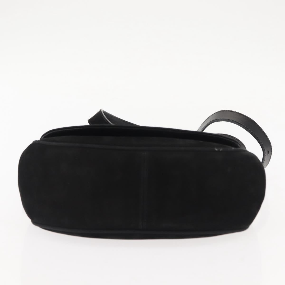 Salvatore Ferragamo Vala Shoulder Bag Suede Black Auth BA6803