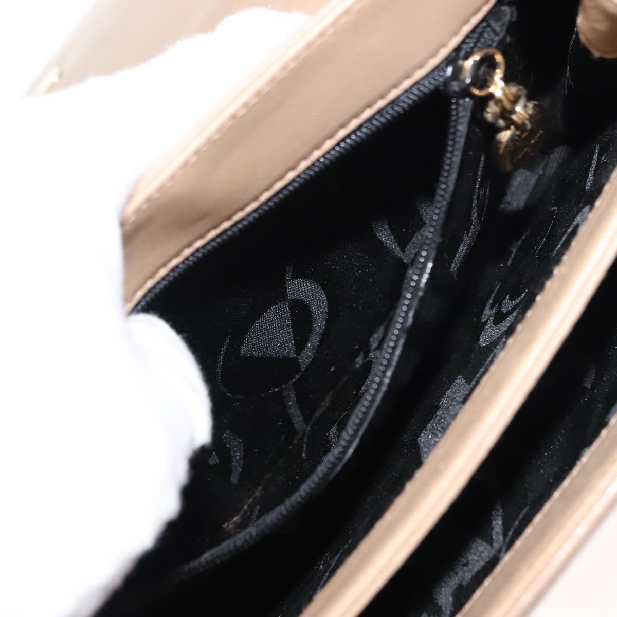 Salvatore Ferragamo Vala Shoulder Bag Leather Beige Auth BA6806