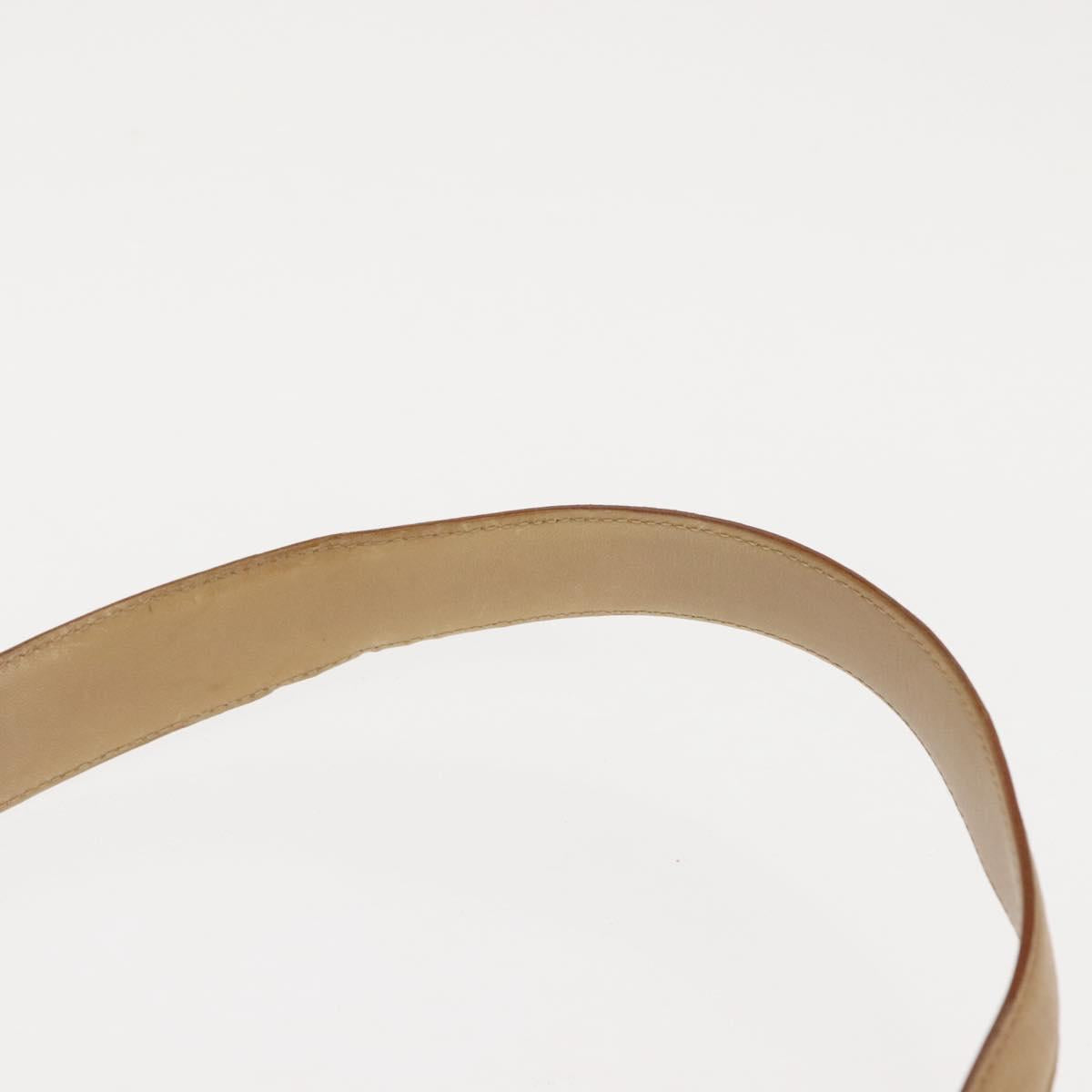 Salvatore Ferragamo Vala Shoulder Bag Leather Beige Auth BA6806