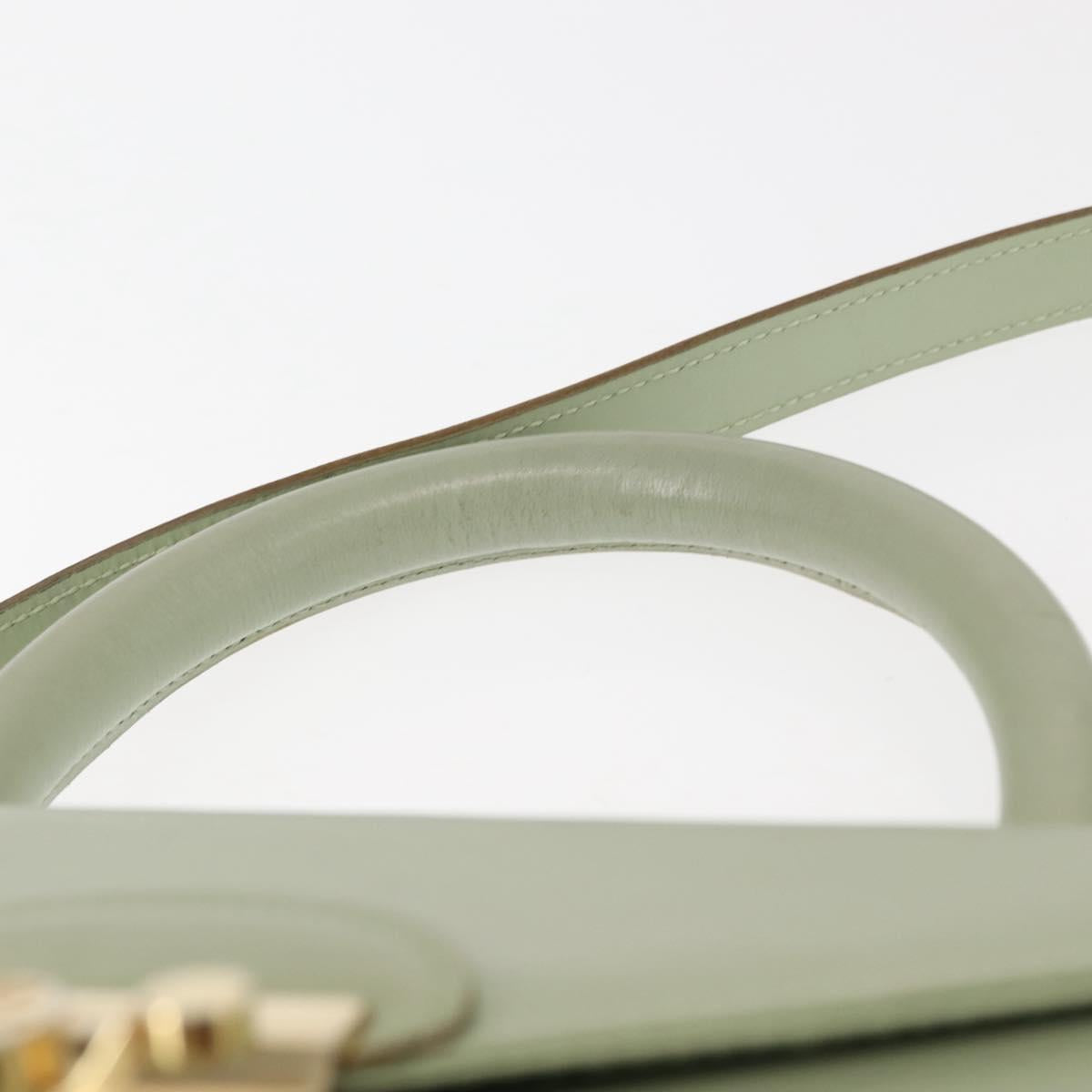 Salvatore Ferragamo Hand Bag Leather 2way Green Auth BA6807