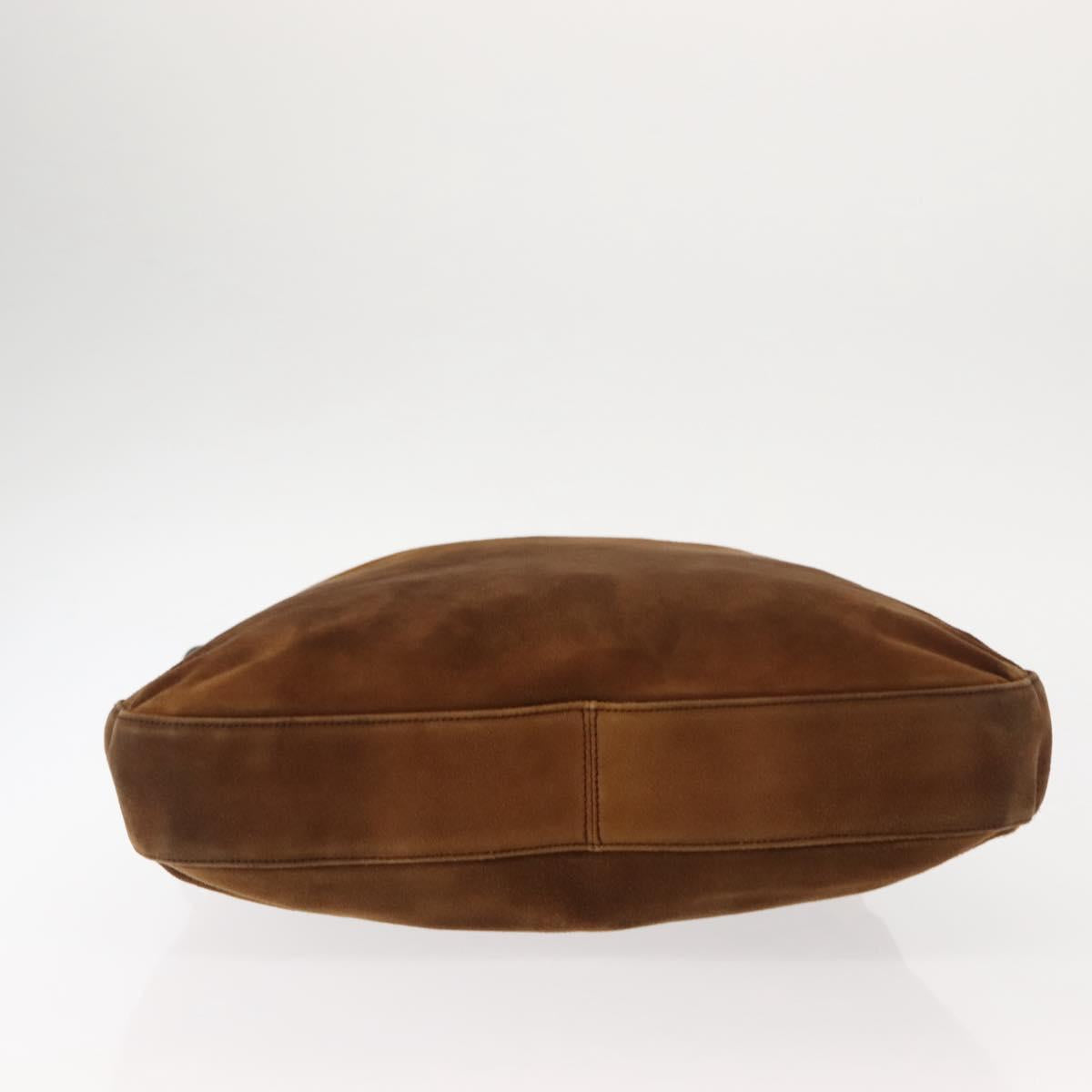 Salvatore Ferragamo Gancini Shoulder Bag Suede Brown Auth BA6808