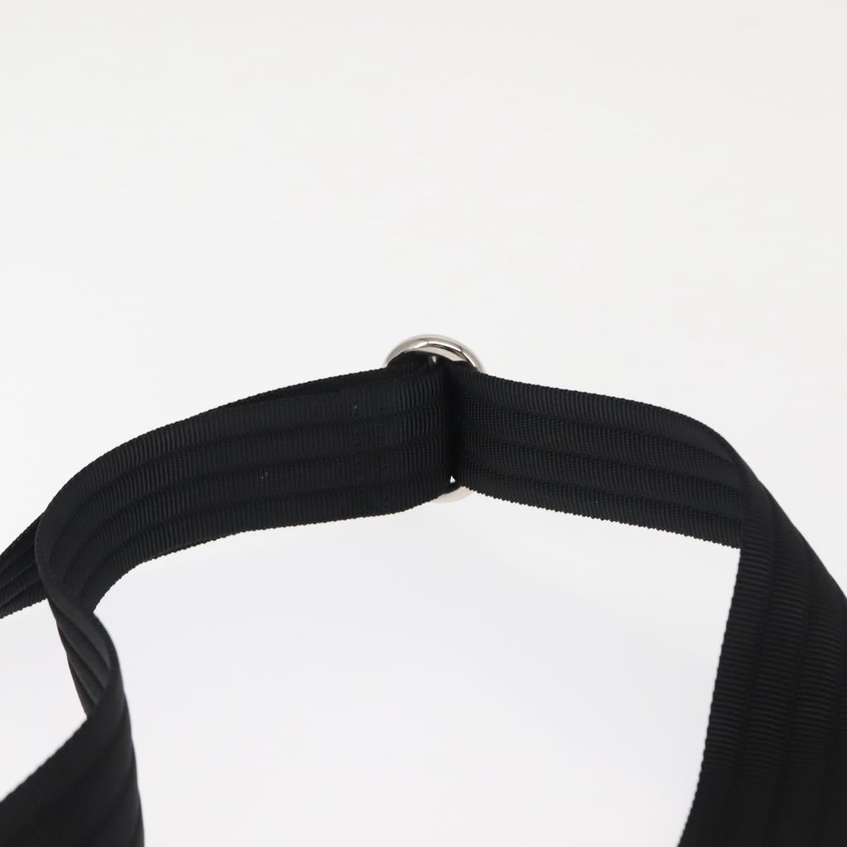 Salvatore Ferragamo Gancini Shoulder Bag Enamel Black Auth BA6810