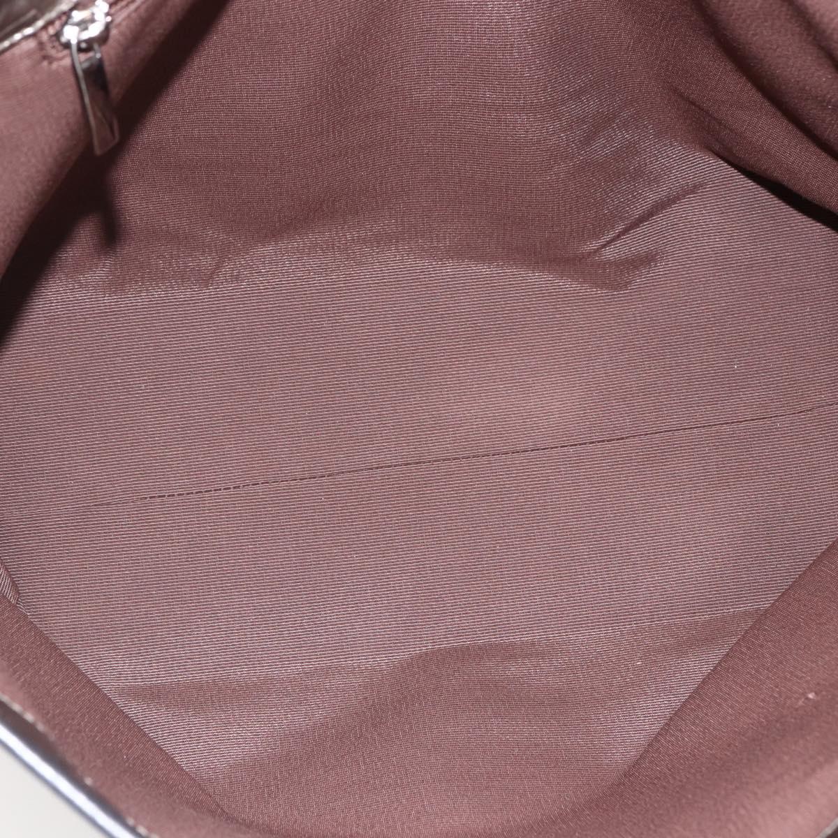 Salvatore Ferragamo Gancini Tote Bag Enamel Gold Auth BA6811