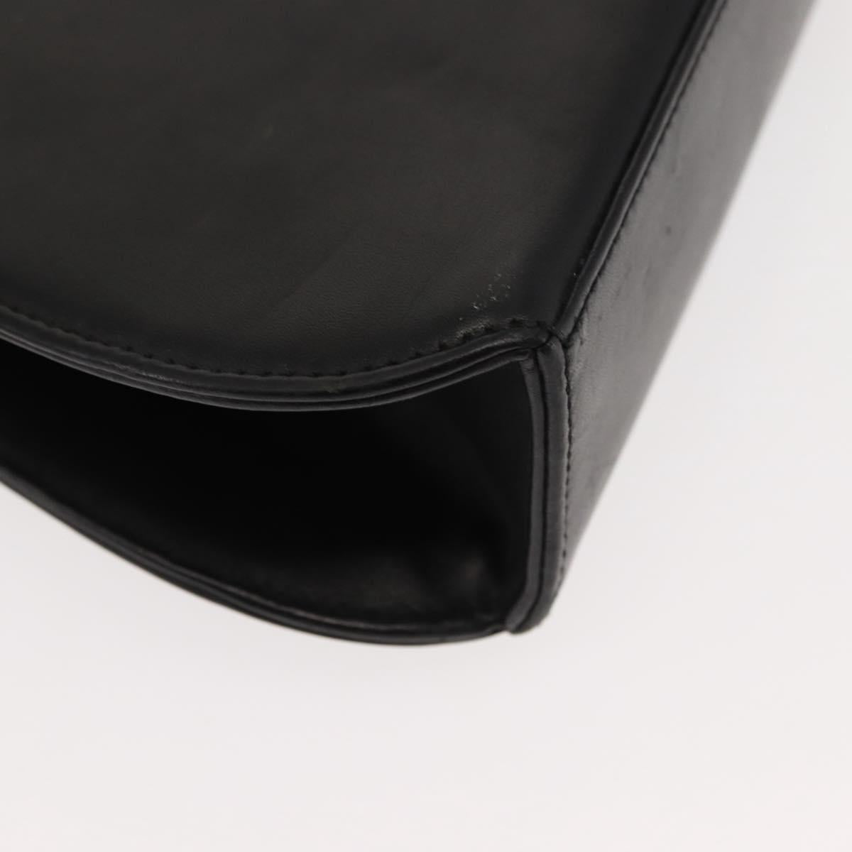 CARTIER PANTHERE Shoulder Bag Leather Black Auth BA6815