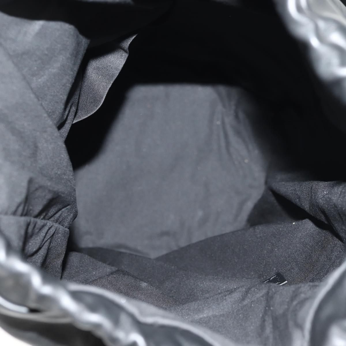 BOTTEGA VENETA Bucket Shoulder Bag Punching leather Black Auth BA6816M