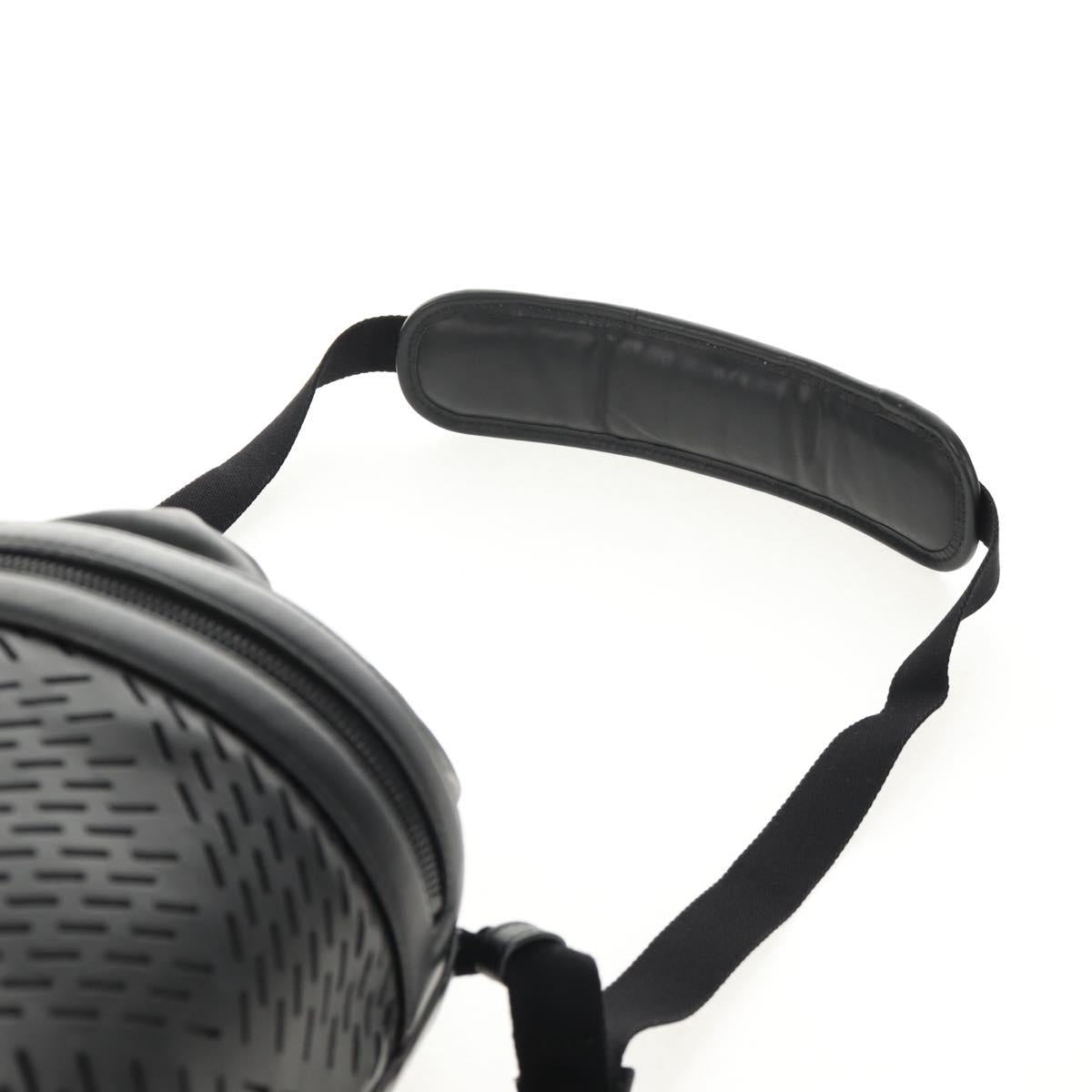 BOTTEGA VENETA Bucket Shoulder Bag Punching leather Black Auth BA6816M