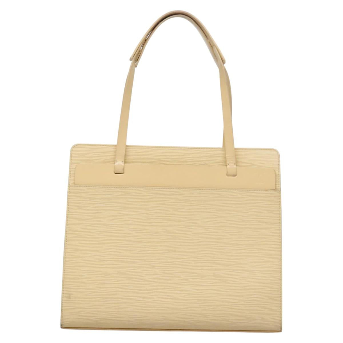 LOUIS VUITTON Epi Croisette PM Tote Bag Vanilla M5249A LV Auth BA682