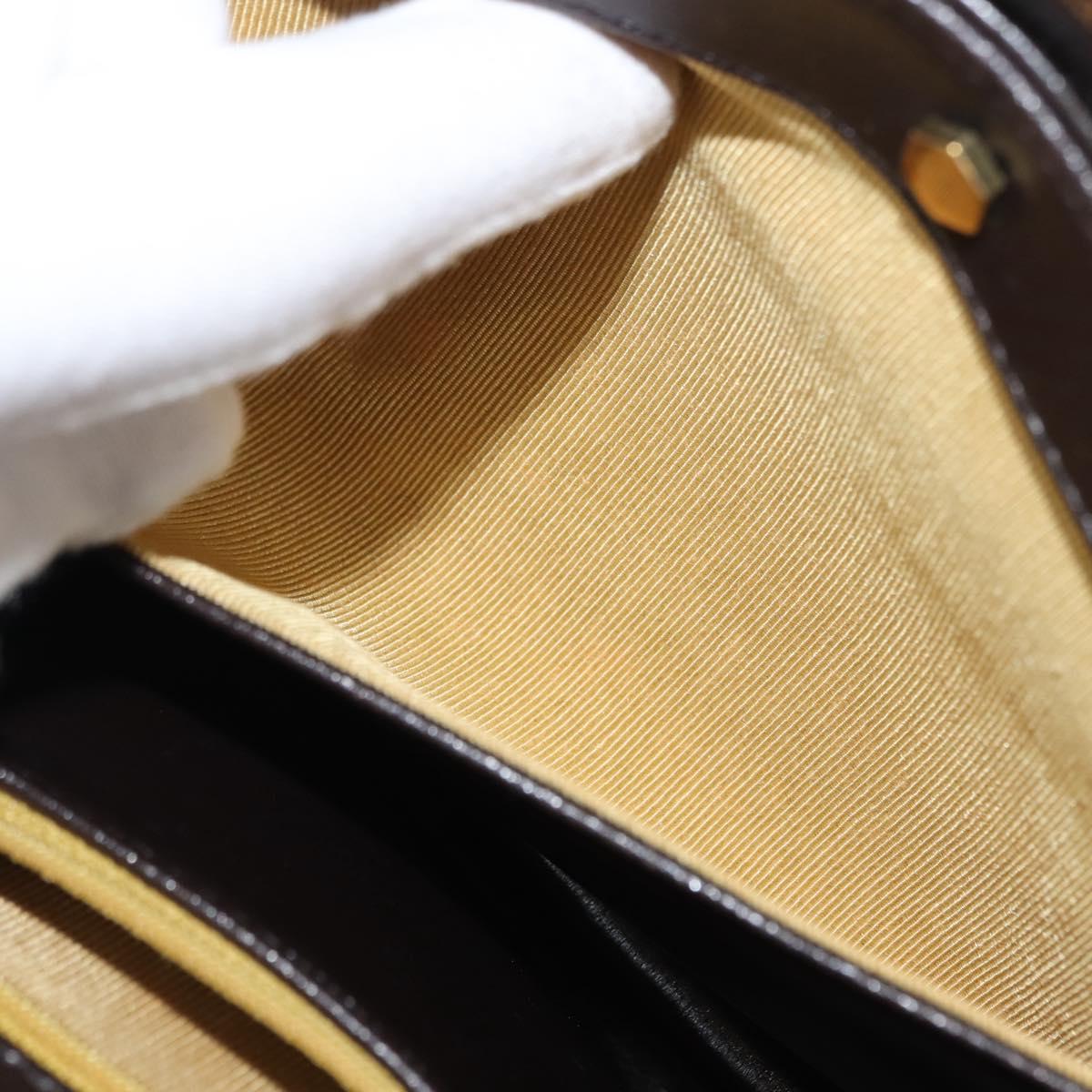 Christian Dior Shoulder Bag Leather Brown Auth BA6824