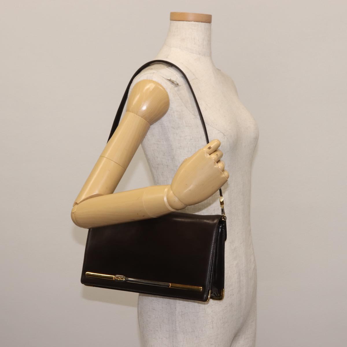 Christian Dior Shoulder Bag Leather Brown Auth BA6824