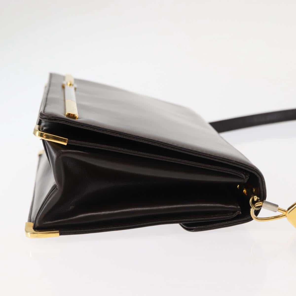 Christian Dior Shoulder Bag Leather Brown Auth BA6824