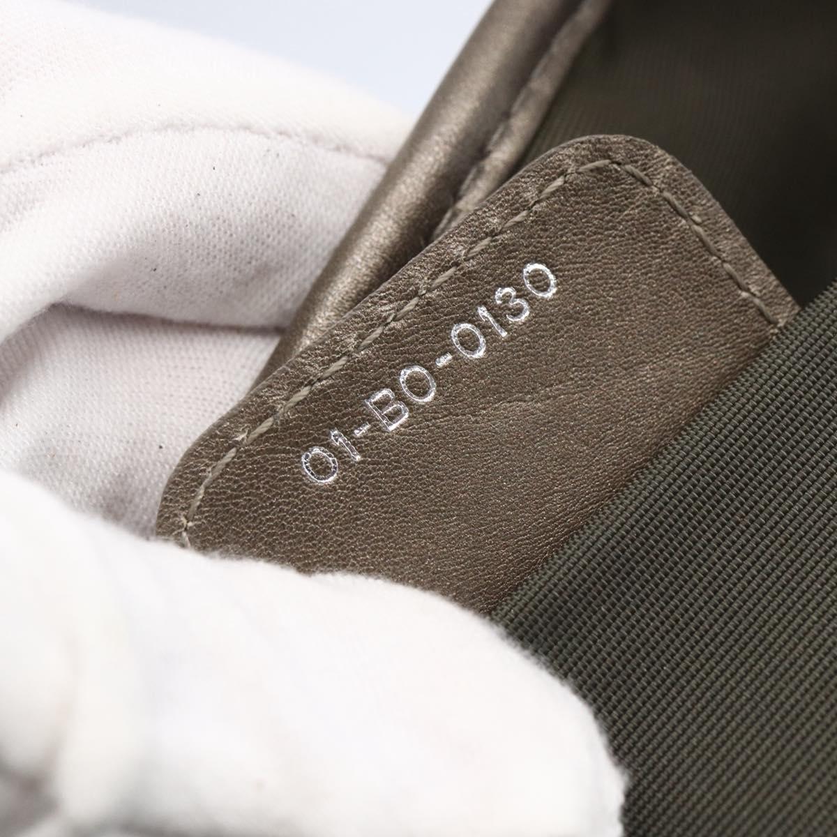 Christian Dior Canage Tote Bag Coated Canvas Gray Auth BA6826