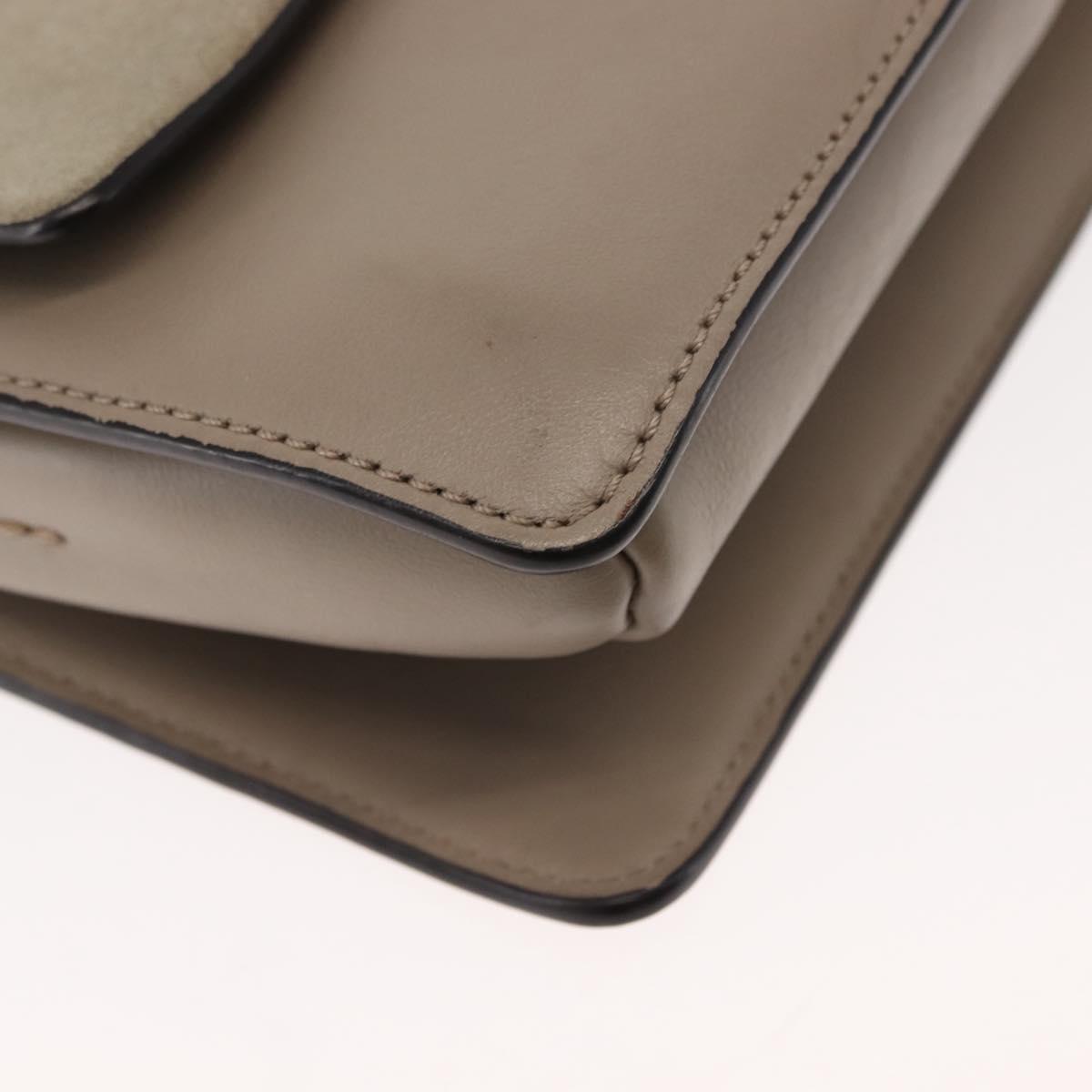 Chloe Fay Shoulder Bag Suede Leather Beige Auth BA6827