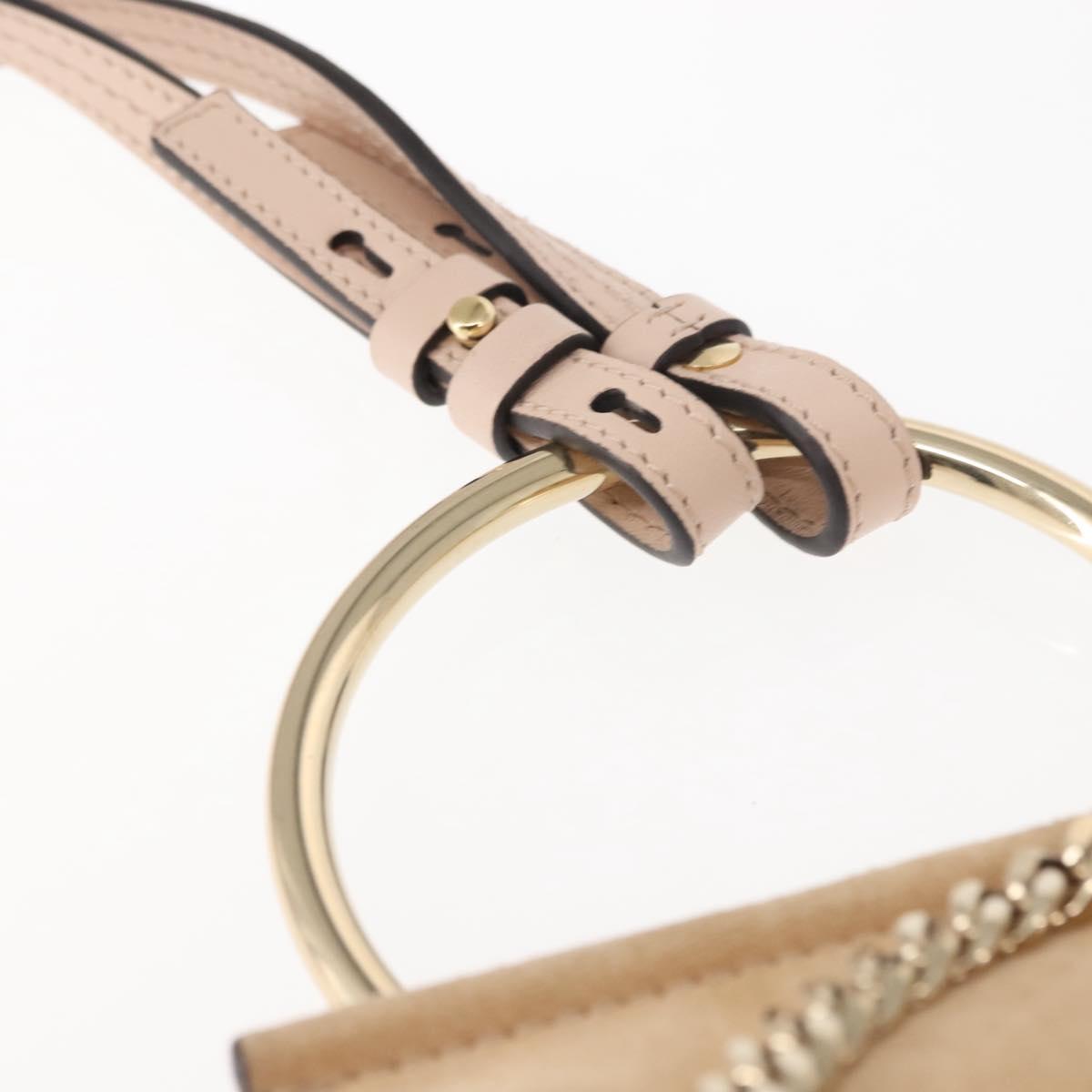 Chloe Fay Shoulder Bag Suede Leather Pink Auth BA6828