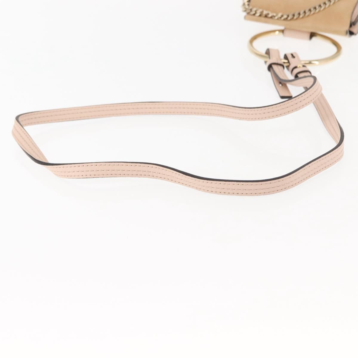 Chloe Fay Shoulder Bag Suede Leather Pink Auth BA6828