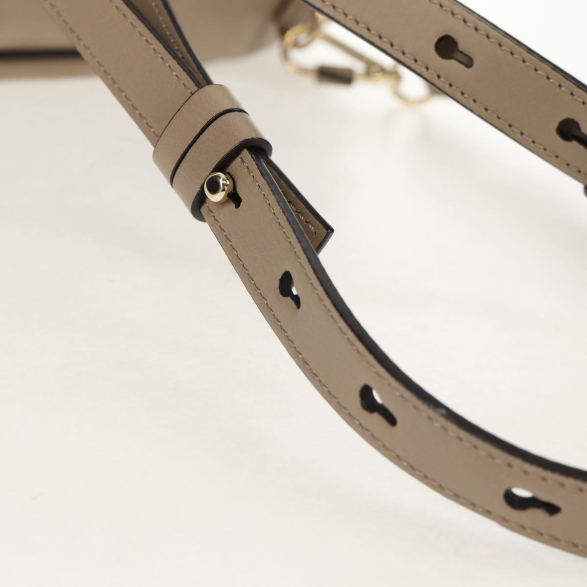 Chloe Fay Backpack Suede Leather Beige Gold Auth BA6829