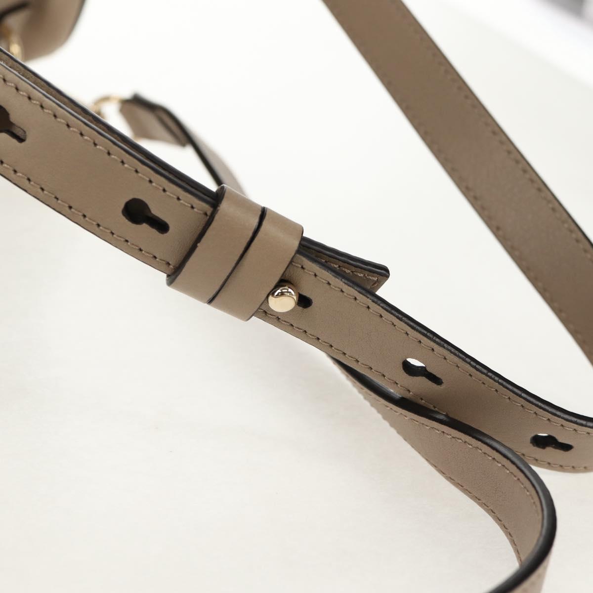 Chloe Fay Backpack Suede Leather Beige Gold Auth BA6829