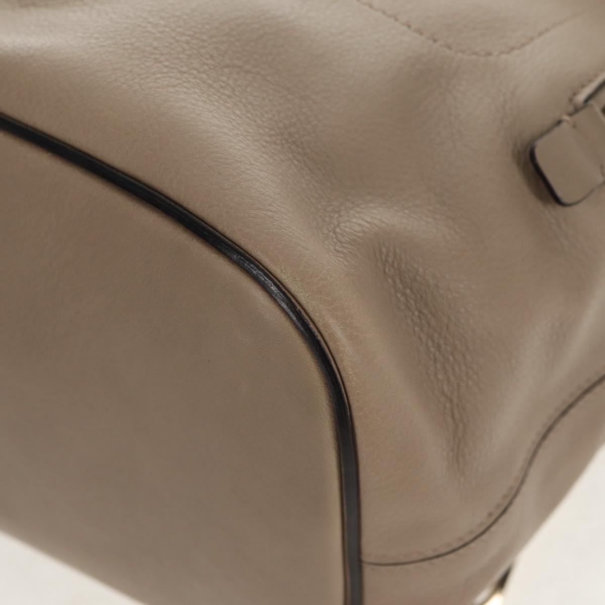 Chloe Fay Backpack Suede Leather Beige Gold Auth BA6829