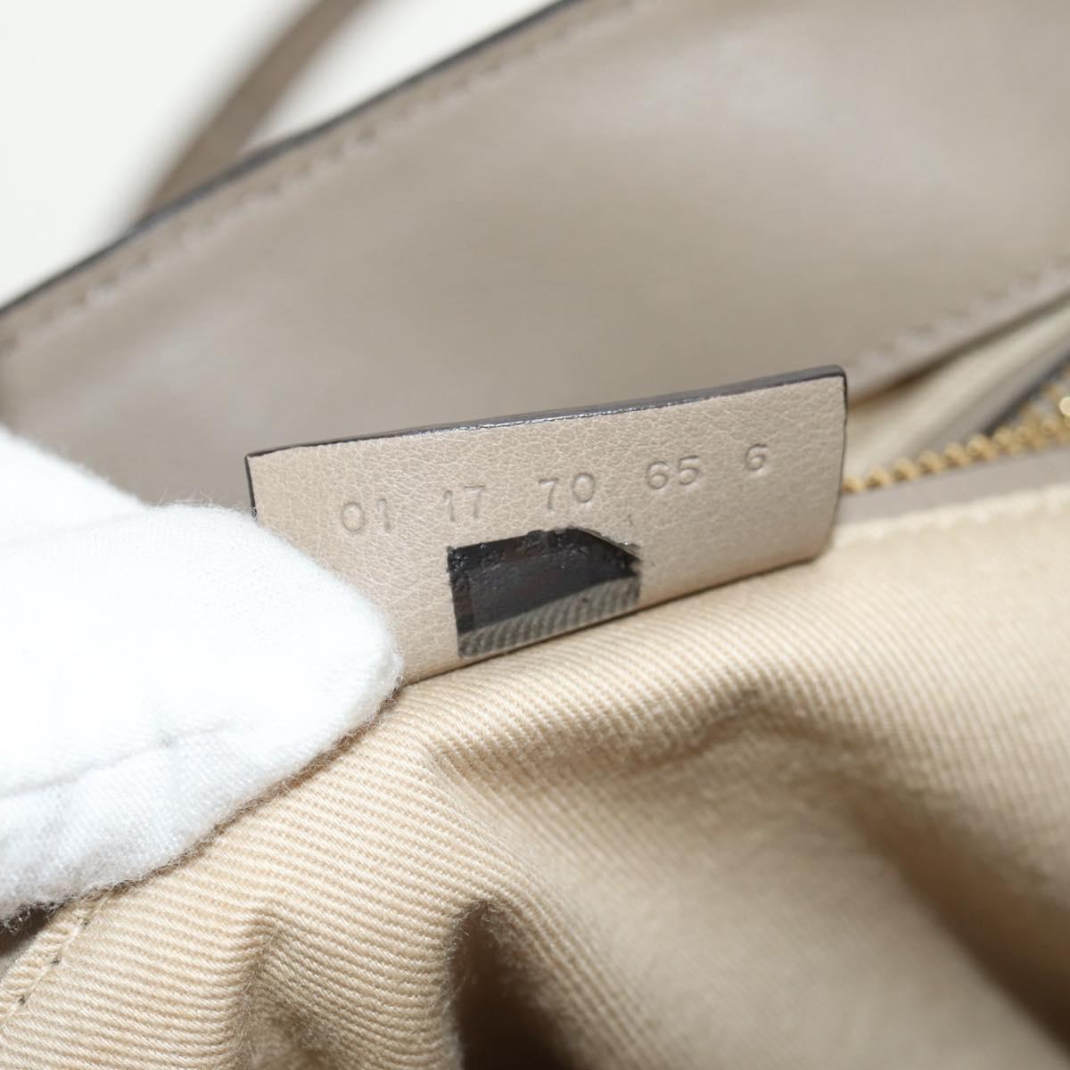 Chloe Fay Backpack Suede Leather Beige Gold Auth BA6829