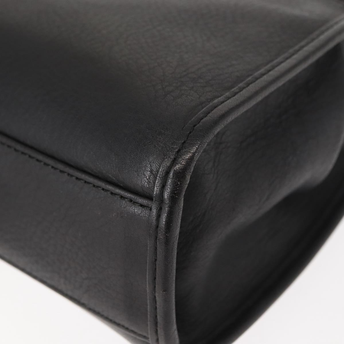 Chloe Hand Bag Leather Black Auth BA6832