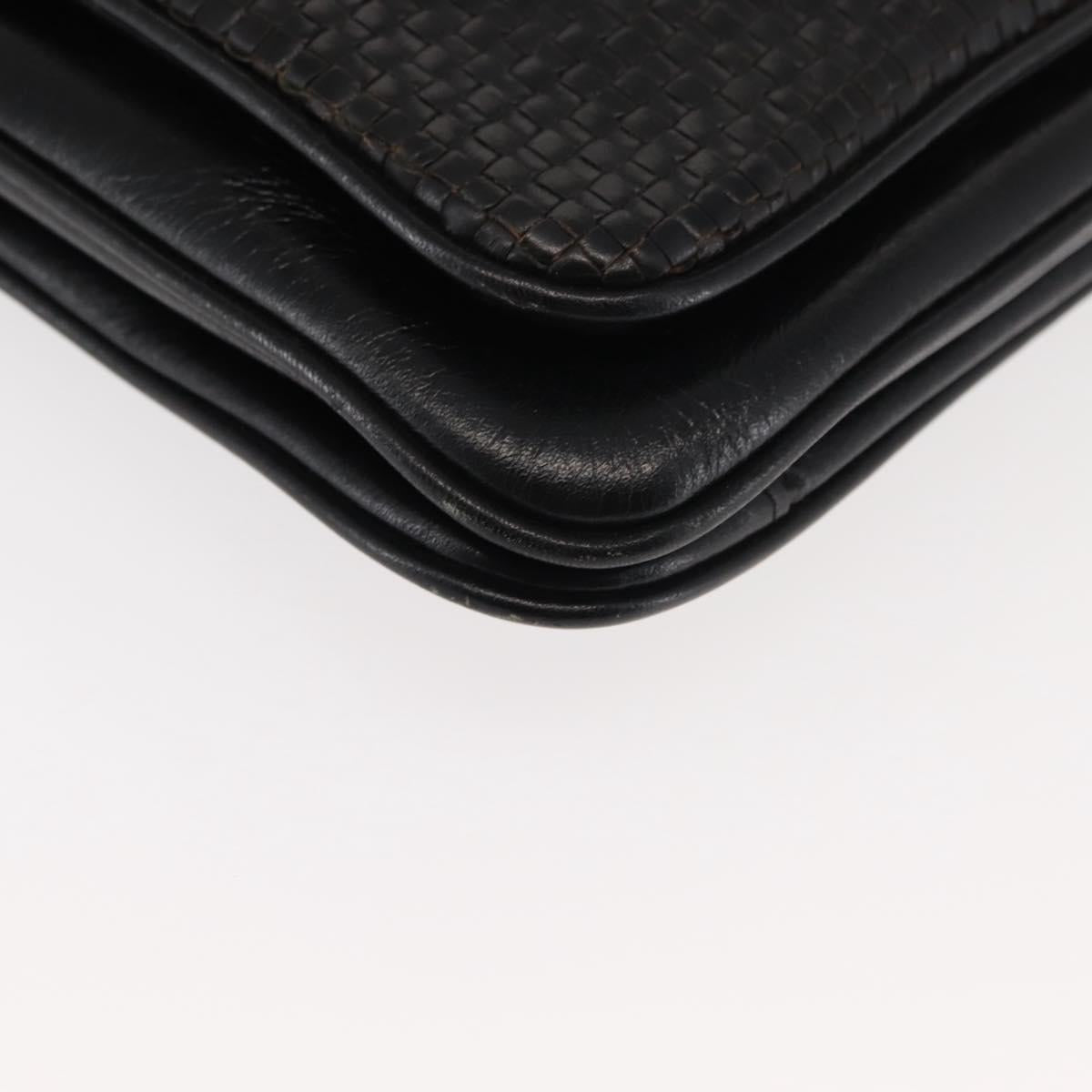 Chloe Shoulder Bag Leather Black Auth BA6833