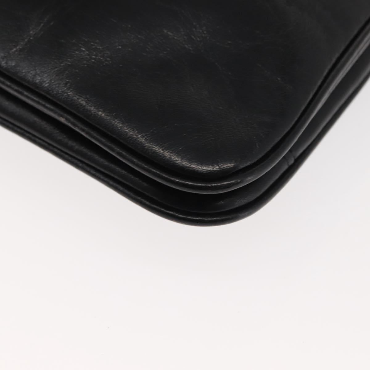 Chloe Shoulder Bag Leather Black Auth BA6833