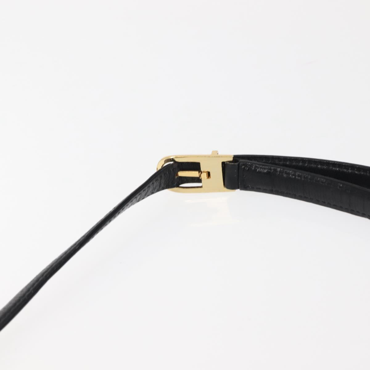 Chloe Shoulder Bag Leather Black Auth BA6833