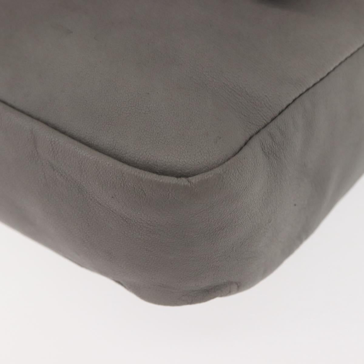 Chloe Shoulder Bag Leather Gray Auth BA6834