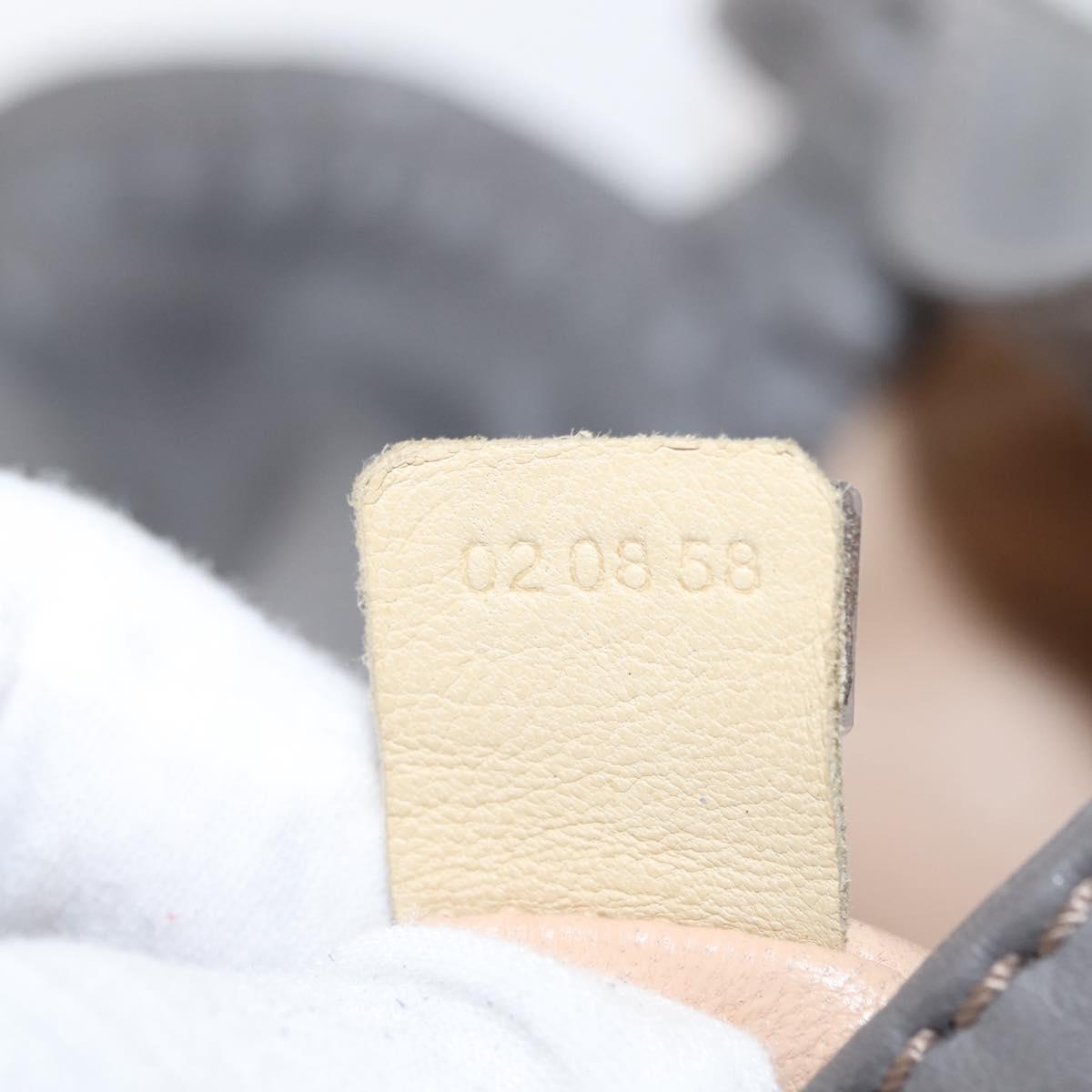 Chloe Shoulder Bag Leather Gray Auth BA6834