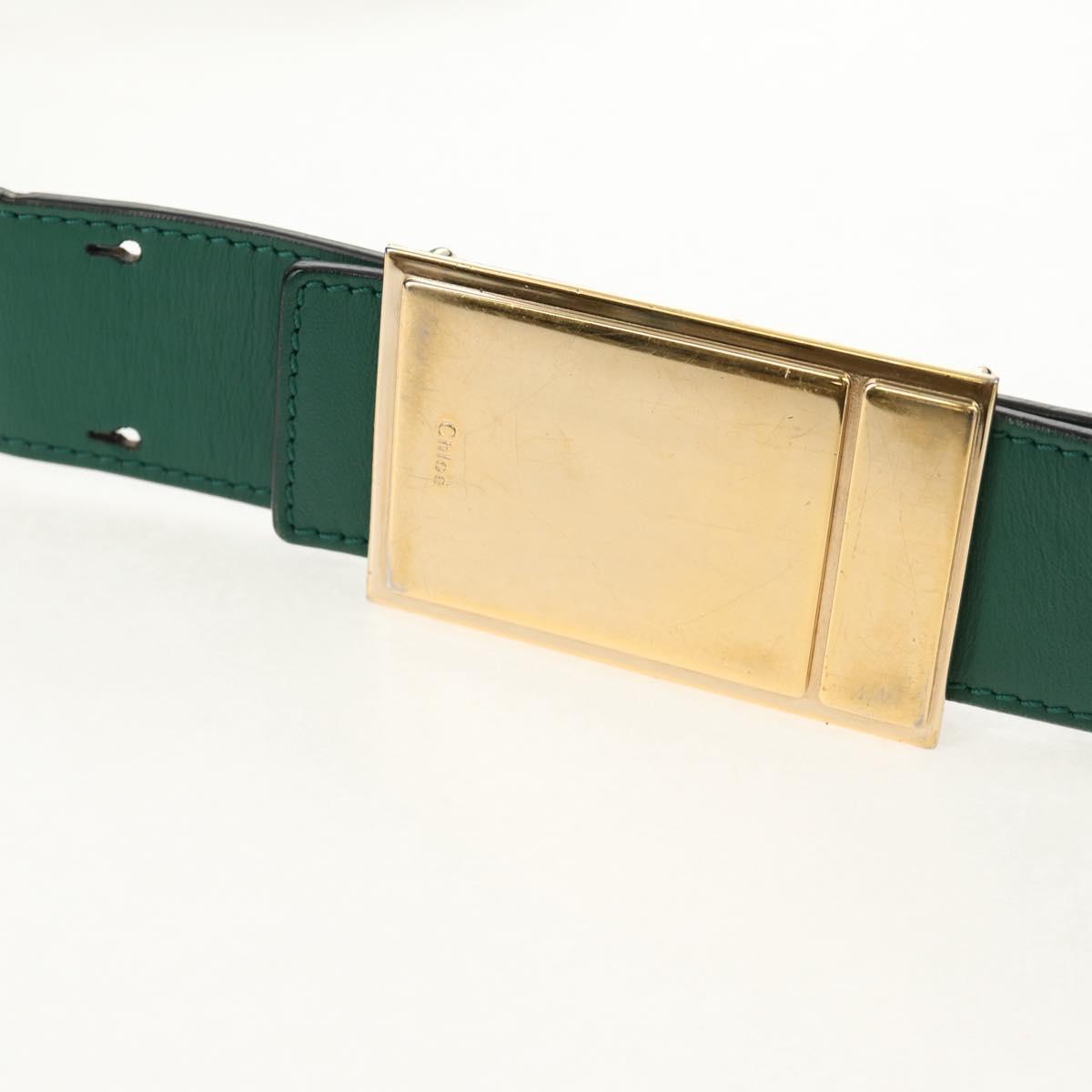 Chloe Bailey Hand Bag Leather 2way Green Auth BA6835